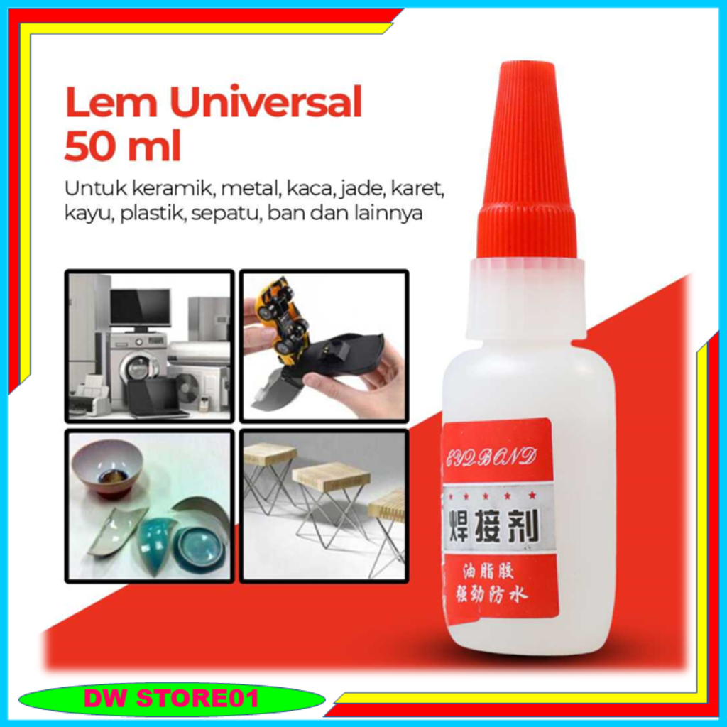 

Lem korea universal 50 ml cairan perekat kuat serbaguna / lem Setan Lem Super Glue Korean Plastik Kayu Logam Karet Ban Perbaikan Cepat Kering Lem Tahan Air