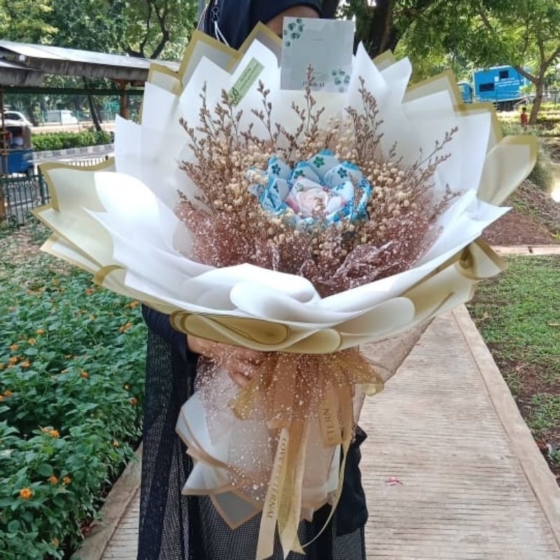 [Dyflone] money bouquet rose / bucket uang / bouquet uang