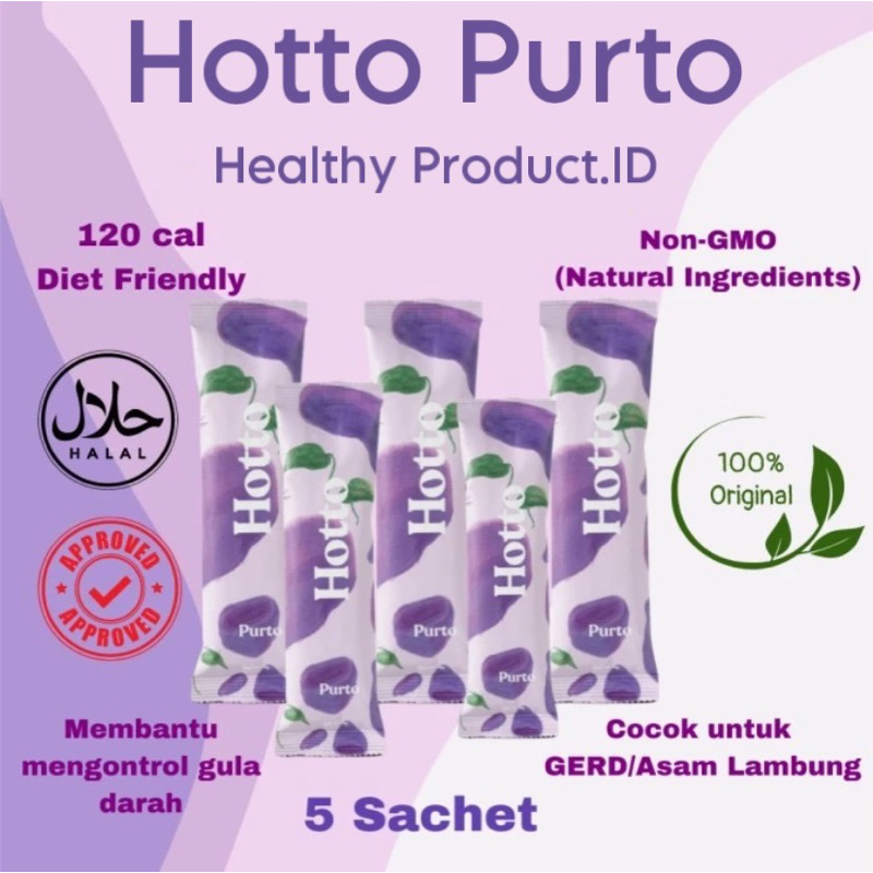 

Hotto Purto Multigrain With Purple Potato/Ubi Ungu Tinggi Serat (5 Sachet) Original