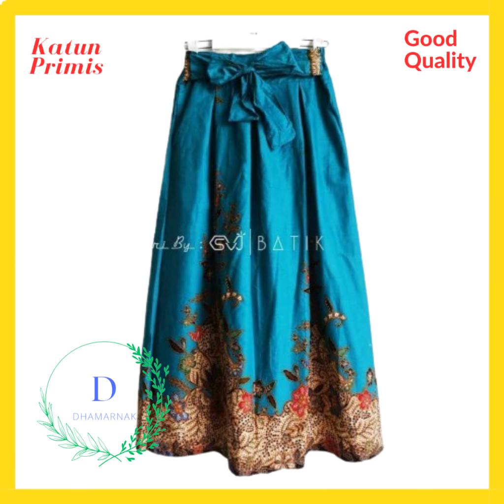 Rok Panjang Batik Wanita Model Payung Modern Motif Bunga Terbaru Model Payung Katun Halus Berkualita