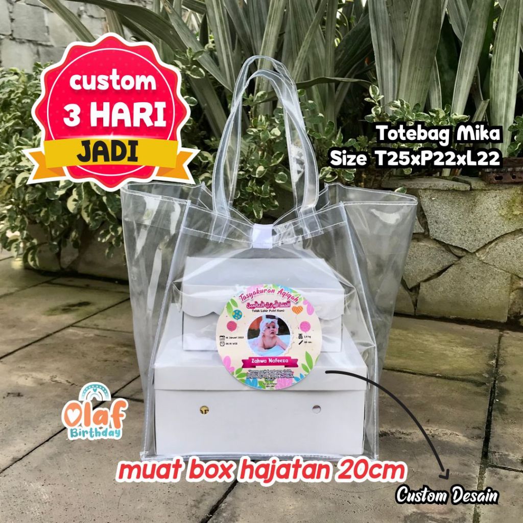 

Tas Hajatan Mika Souvenir 25x22x22 full mika Custom dan Polos