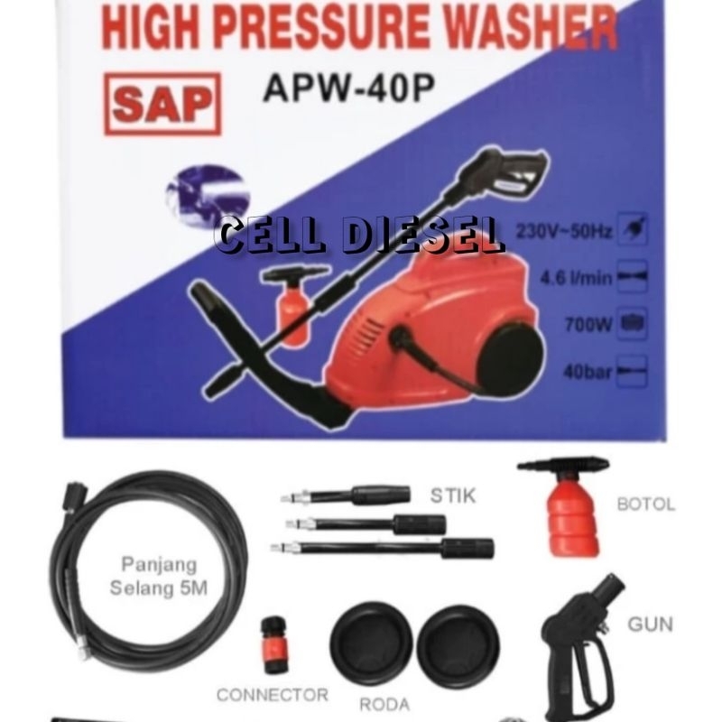 Mesin Cuci Steam Listrik Motor Mobil SAP-40 / Jet Cleaner Listrik