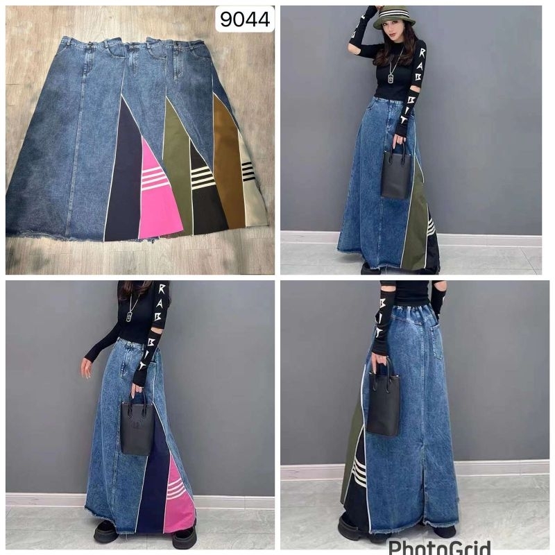 ROK JEANS IMPORT KOMBINASI code 9044