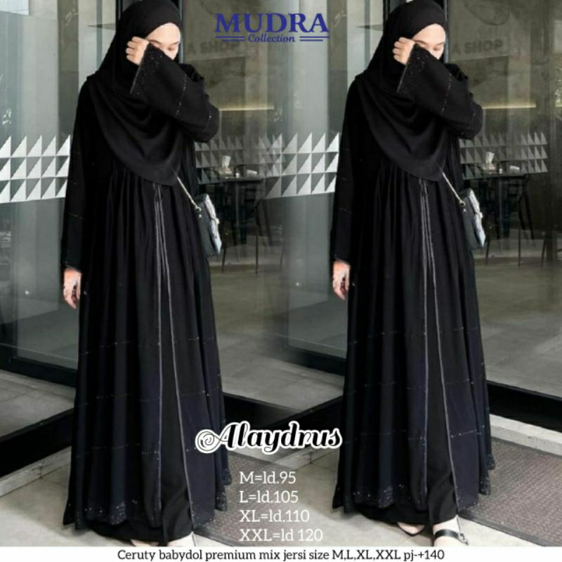 ALAYDRUS ABAYA ORI MUDRA HIJAB // GAMIS POLOS ABAYA CERUTY BABYDOLL PREMIUM TERLARIS