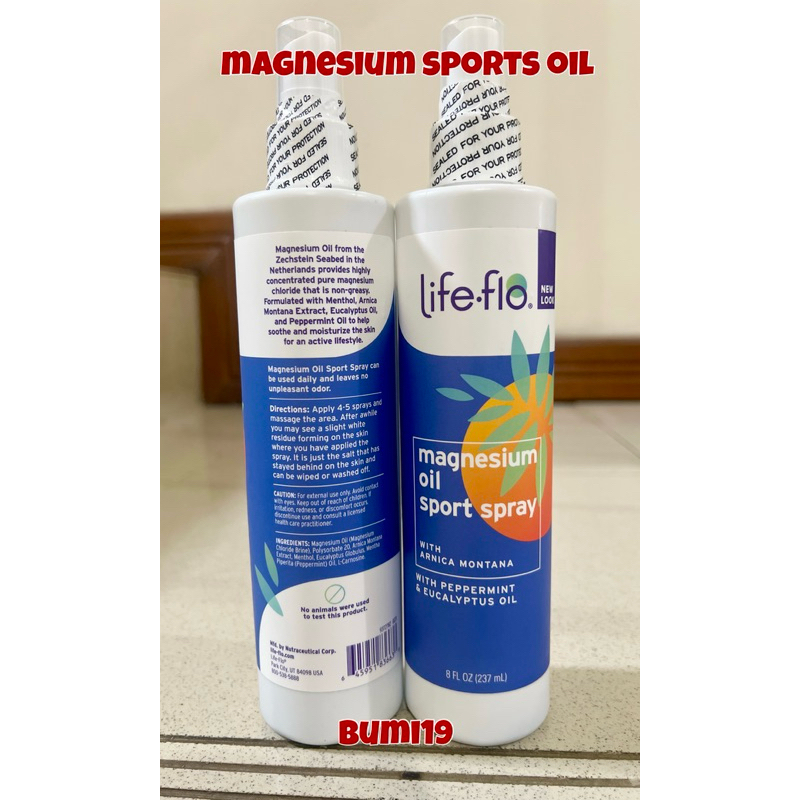 RB Magnesium Oil Spray Life Flo 237 ml[Relaxation]