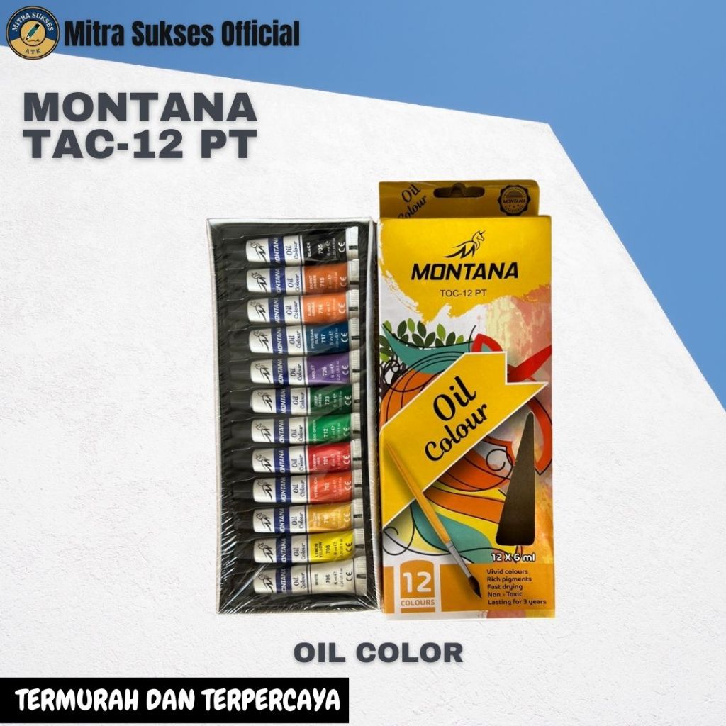 

CAT MINYAK / OIL COLOUR MONTANA 12 WARNA TERMURAH
