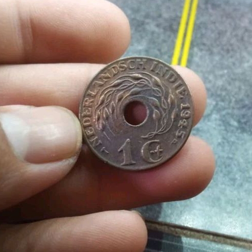 KOIN KUNO VOC HINDIA BELANDA 1945 1C+