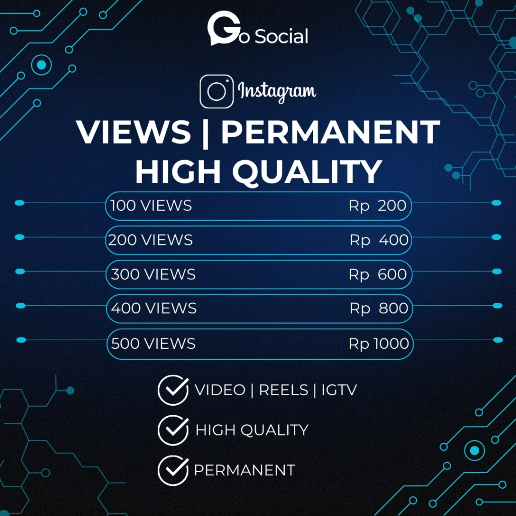 IG | INSTAGRAM VIEWS | VIEW VIDEO | REELS PERMANENT HIGH QUALITY | GLOBAL BUKAN INDONESIA