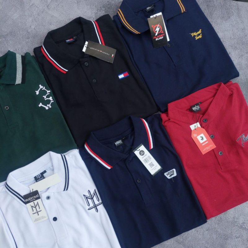 promo kaos polo krah greenlight / kaos polo cowok /kaos polo cowok keren/kaos polo kombinaso