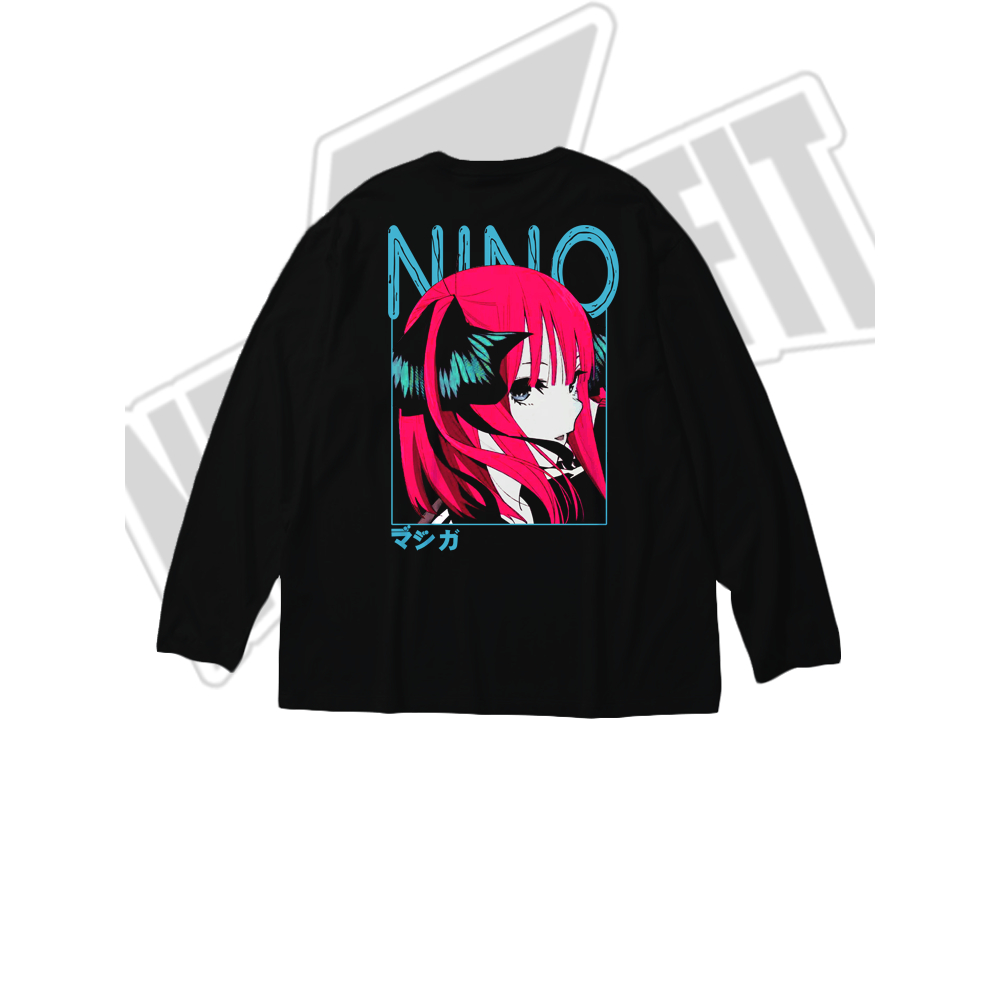 Kaos T shirt Pria Wanita Anak anak Anime Lengan Panjang NINO NAKANO GOTOUBUN Quintessential Quintupl