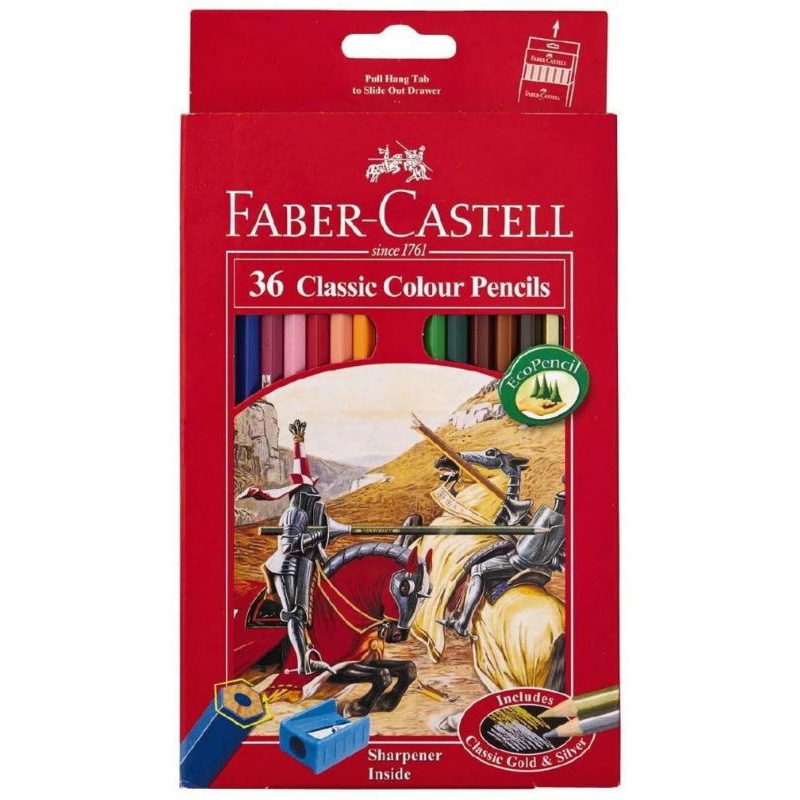 

KADO PENSIL WARNA MEWARNA MEWARNAI KAYU ISI 36 BUAH FABER CASTELL PERAUT CLASSIC COLOUR PENCILS WARNA EMAS PERAK GOLD SILVER