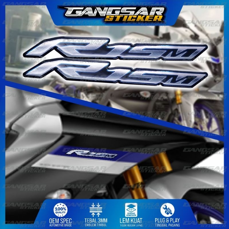 Emblem yamaha R15 / emblem timbul yamaha R15 / emblem titanium R15 / emblem yamaha R15 / stiker logo