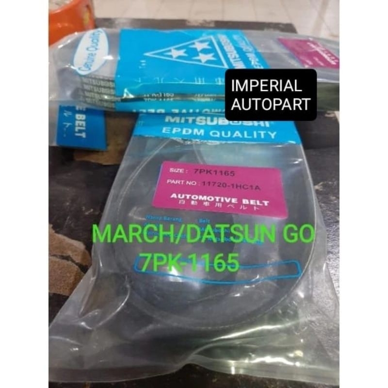 fan belt v belt tali kipas March Datsun Go 7PK1165 7PK-1165