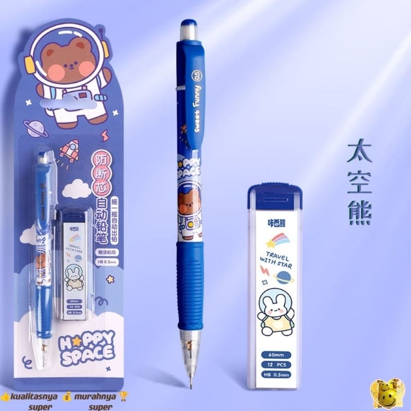 

Pensil mekanik set 2in1/pensil mekanik set isi ulang lucu aesthetic