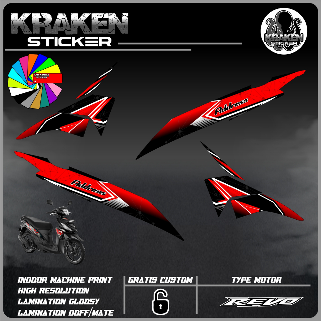 Striping Sticker SUZUKI ADDRESS sticker variasi ADDRESS CODE 03