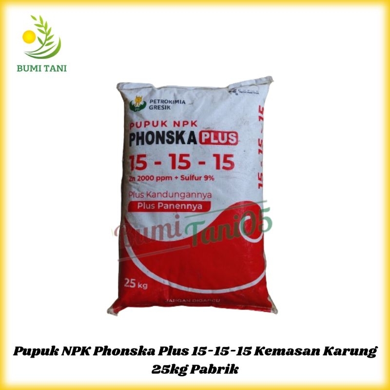 Pupuk NPK Phonska Plus 15-15-15 Karung 25Kg