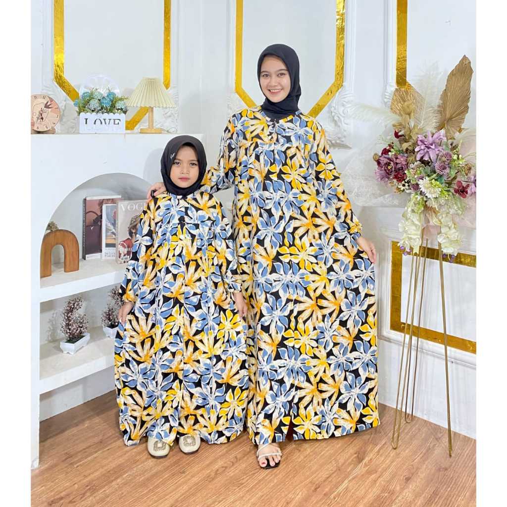Gamis couple ibu dan anak Gamis bahan rayon armor [Harga satuan]