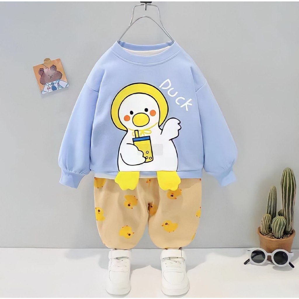 SETELAN ANAK COWOK / SETELAN ANAK COWOK IMPORT / SETELAN ANAK COWOK KEREN / BAJU LEBARAN ANAK / DUCK