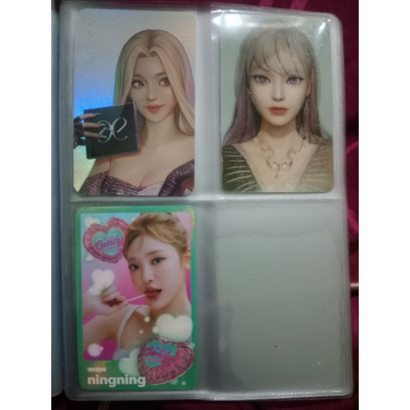 photocard aespa official, ning ning lenti, winter holo