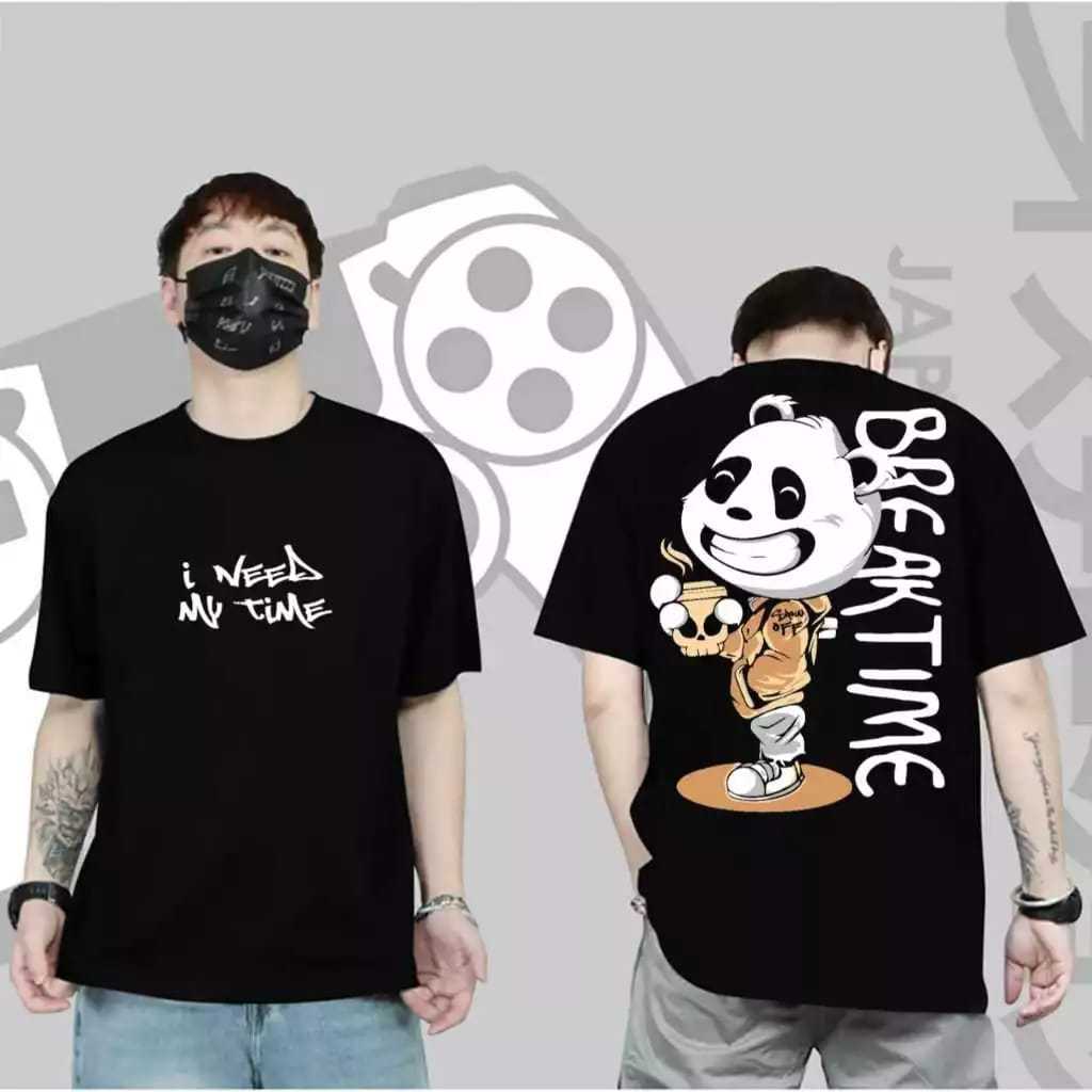 Baju Kaos Distro Tshirt Jepang Boneka Pria Wanita Keren Lengan Pendek Boneka One Two Three Terbaru M