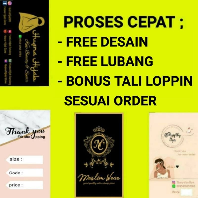 

Hang tag asesoris HANG TAG Custom hangstagHang tag baju hang tag hijab hang tag label 4x7 hangtag