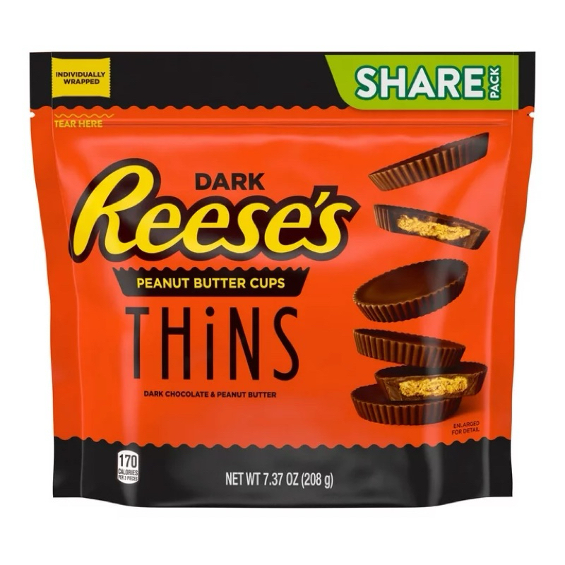 

REESE’S Thins Dark Chocolate Peanut Butter Cups 208g