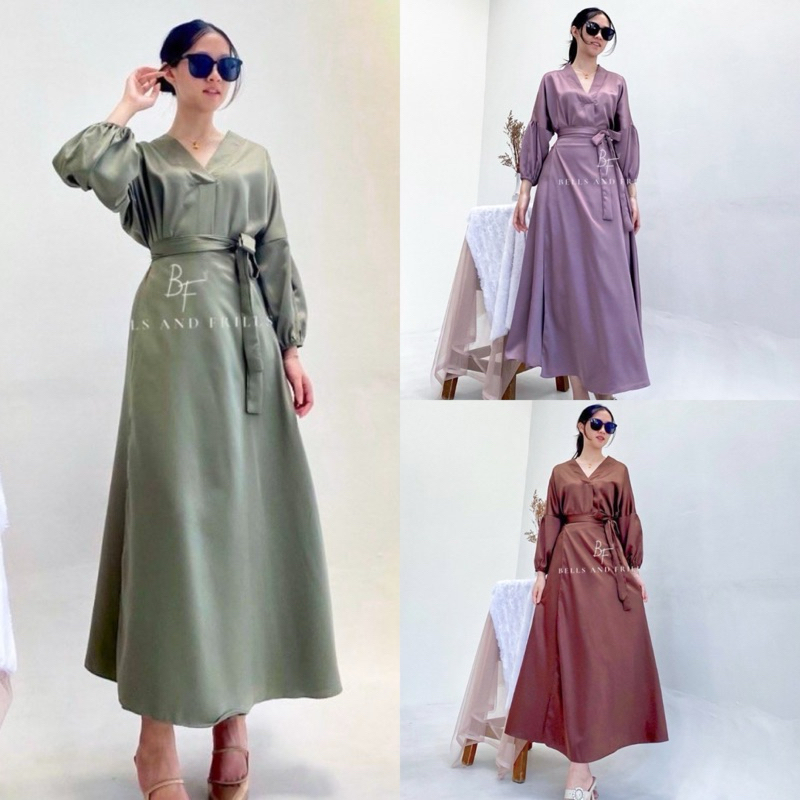 SET THALIA SETELAN ROK LILIT SATIN + BLOUSE / BAJU OUTFIT KONDANGAN  / BAJU WANITA 1 SET / ATASAN WA