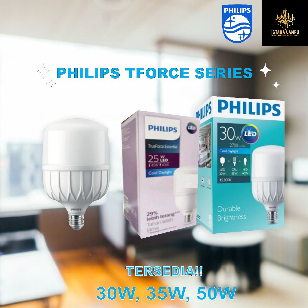 PHILIPS Lampu TFORCE LED Trueforce ESS 30W 35W 50W Watt Putih - ORIGINAL
