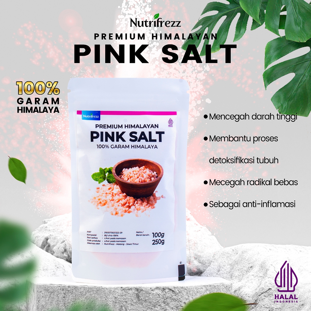 

Nutrifrezz Himalayan Pink Salt 100% Natural 250 gr