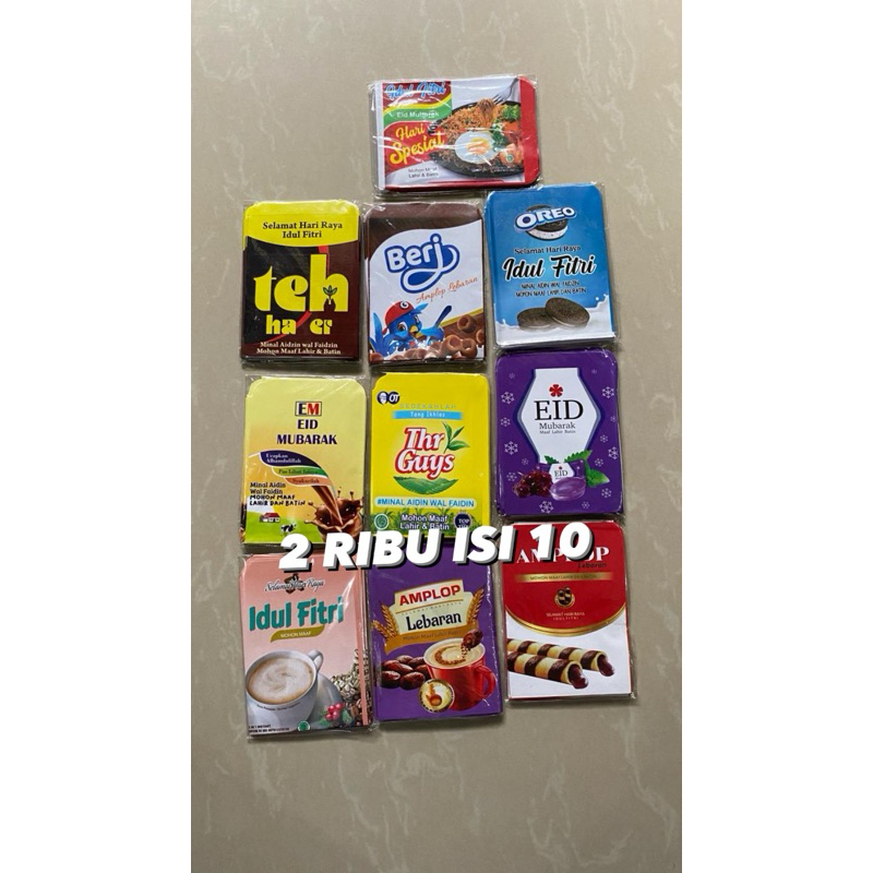 

AMPLOP LEBARAN MINI SNACK MURAH MERIAH 2RB isi 10