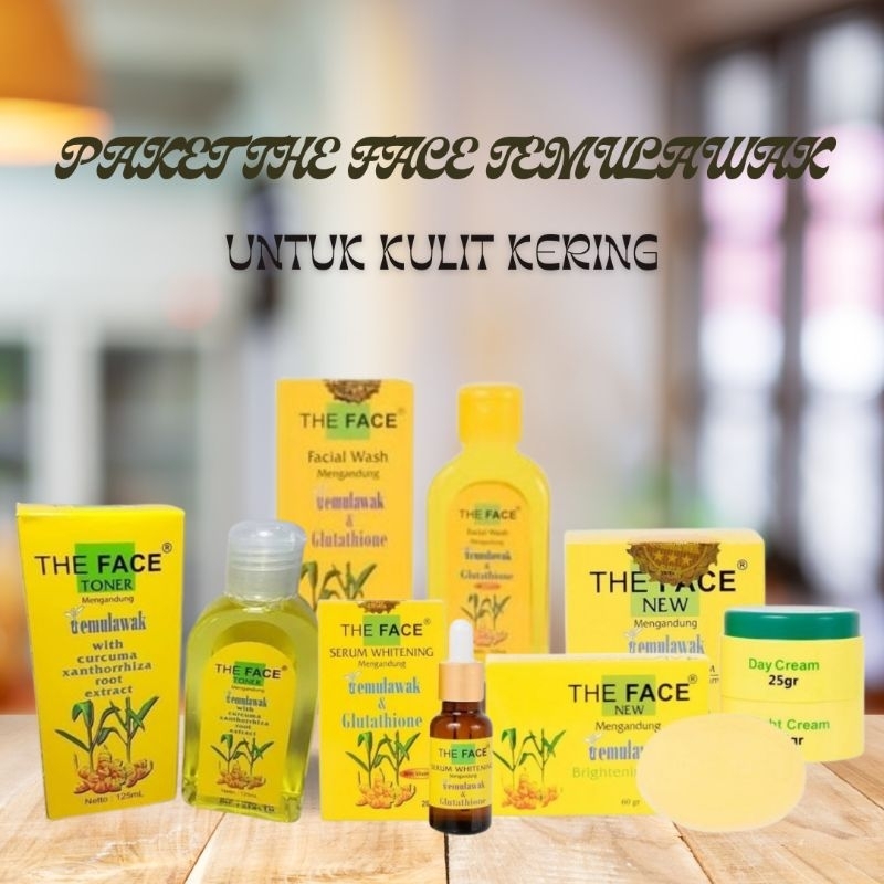 (BISA COD)PAKET THE FACE TEMULAWAK UNTUK KULIT KERING BPOM,HALAL,100%ORI