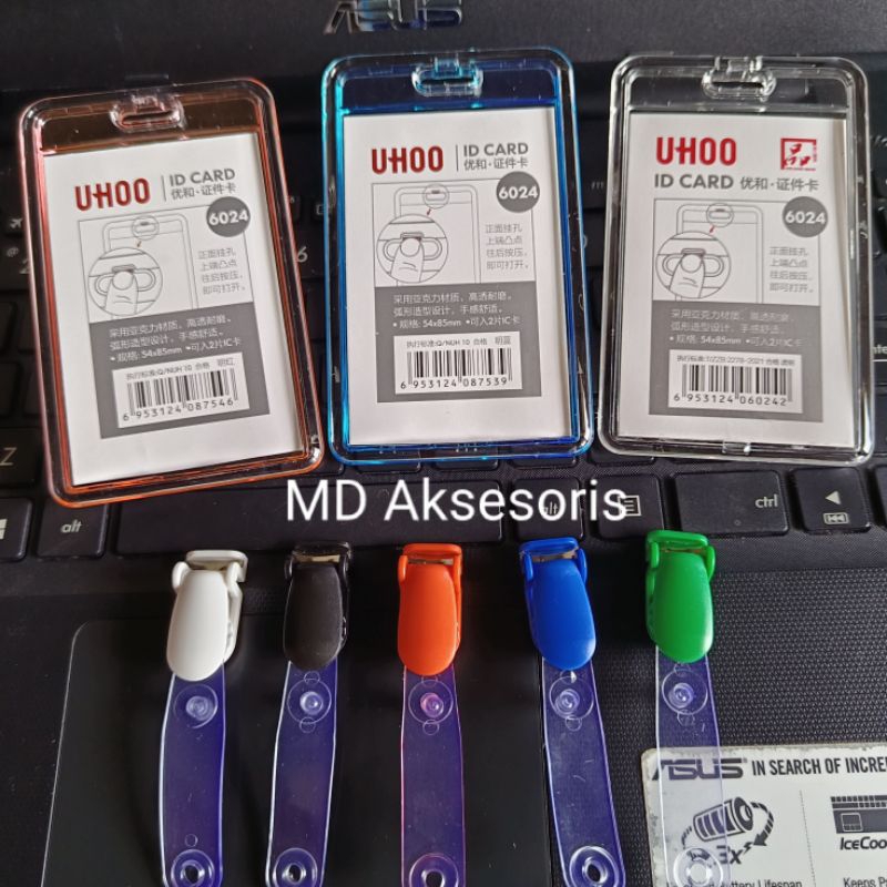 

Holder Id Card Transparan Id Card Akrilik Photocard Potrait Landscape + Klip Id Card Jepitan Id Card