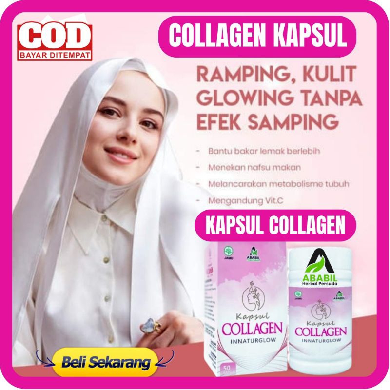 KAPSUL COLLAGEN INNATURGLOW - COLLAGEN KAPSUL INNATURGLOW COLLAGEN KAPSUL ABABIL COLLAGEN FISH SUPLE