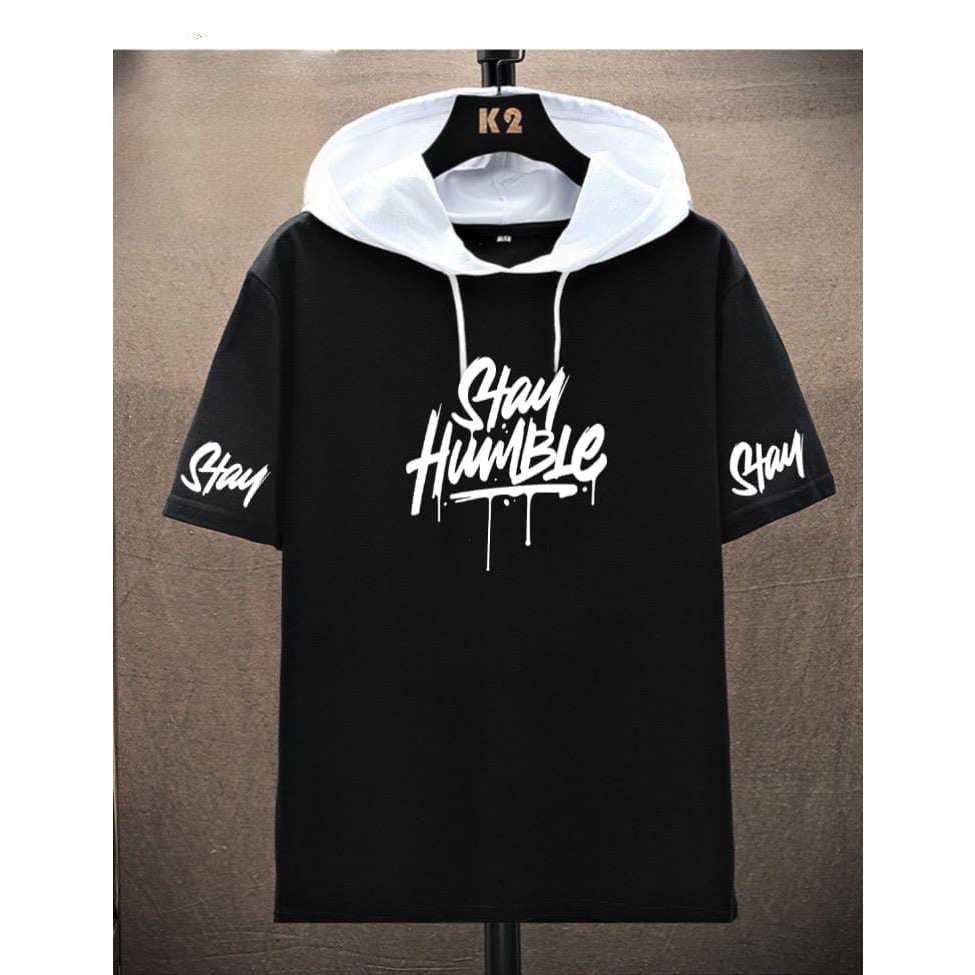 HOODIE PRIA GREENLIGHT HUMBLE KAOS LENGAN PENDEK HITAM JAGOAN KEREN