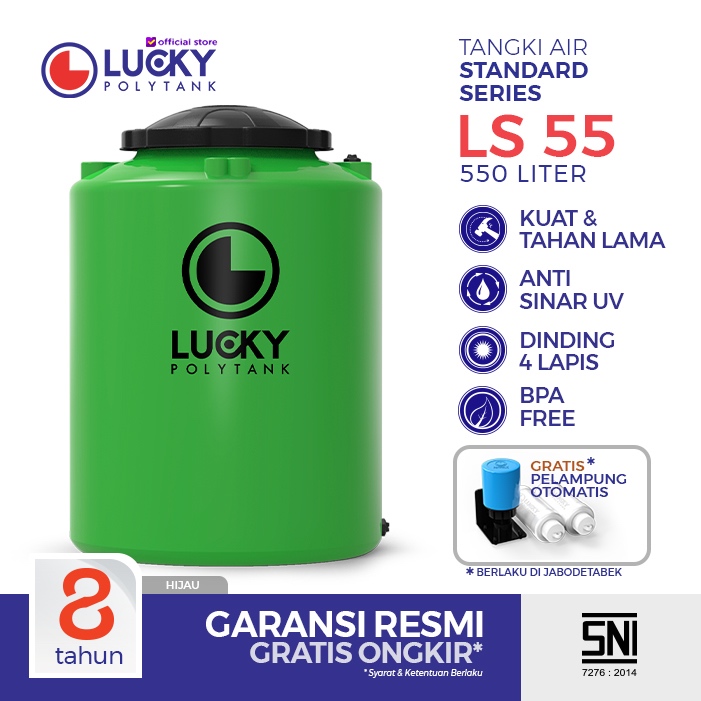 Tangki / Toren Air Standar Lucky 550 liter (LS 55)