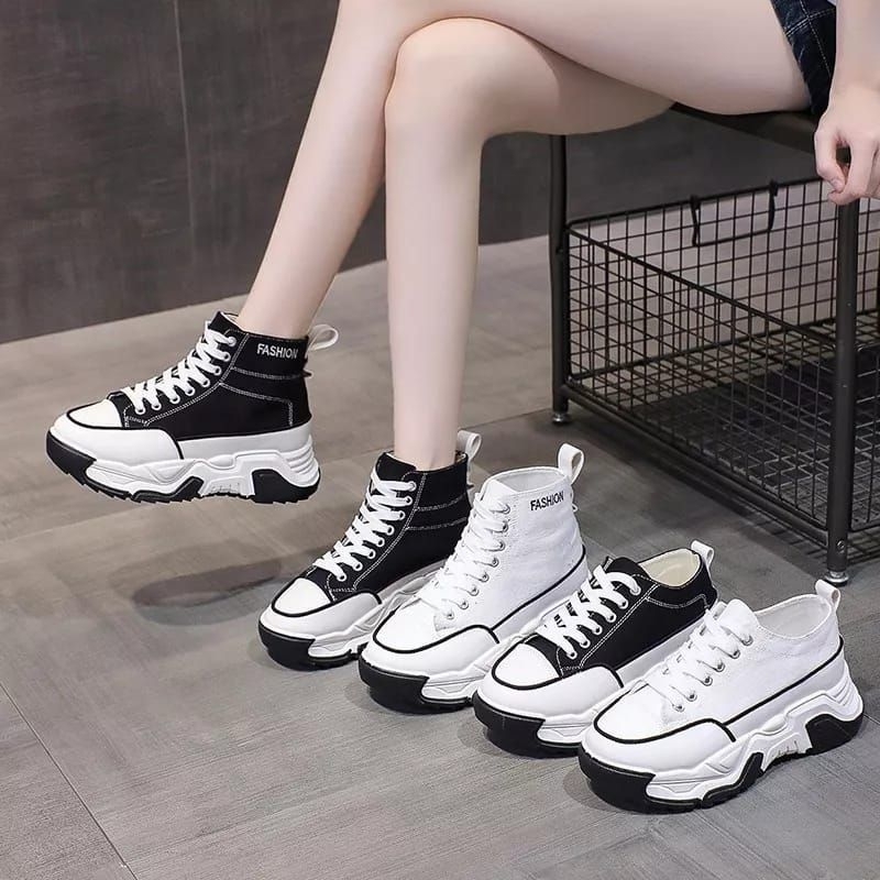 SEPATU SNEAKER WANITA MODEL TINGGI DAN RENDAH