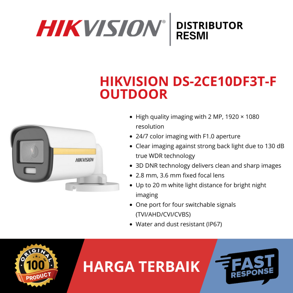 HIKVISION DS-2CE10DF3T-F OUTDOOR