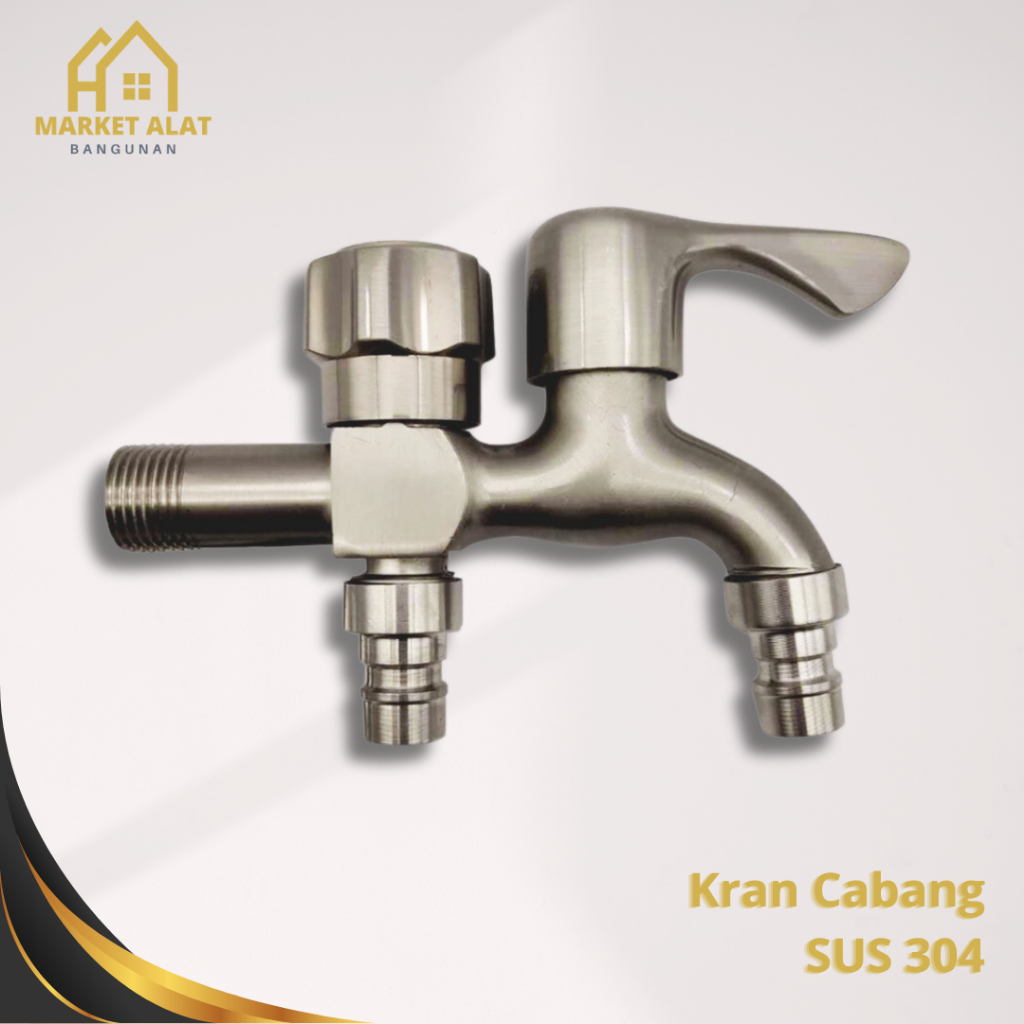 Kran Cabang Shower Mesin Cuci SUS 304 - Keran Shower
