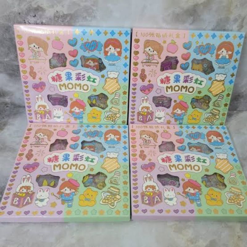 

ELSTUFF135 STICKER MOMO RAINBOW 100 LEMBAR / STIKER VIRAL