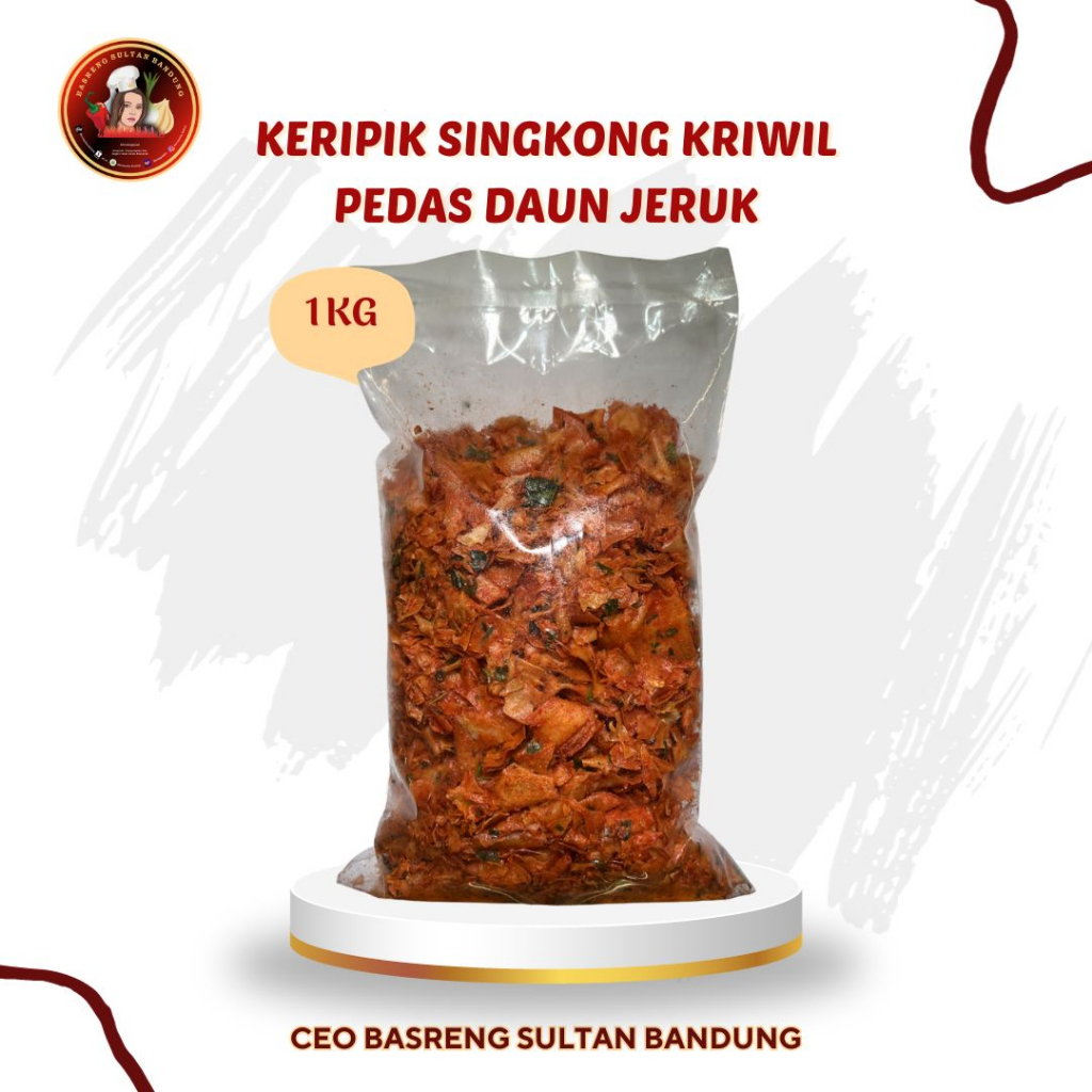 

1KG KERIPIK SINGKONG KRIWIL PEDAS DAUN JERUK