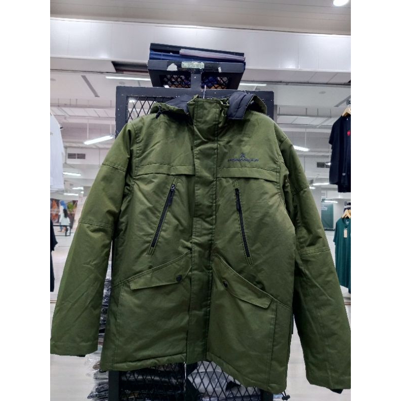 KICKSOOGAR Jaket Pria Semi parka Hijau Army