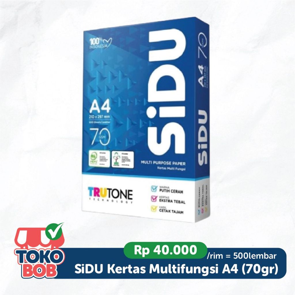 

SiDU HVS A4 70 GSM (Isi 1 Rim)