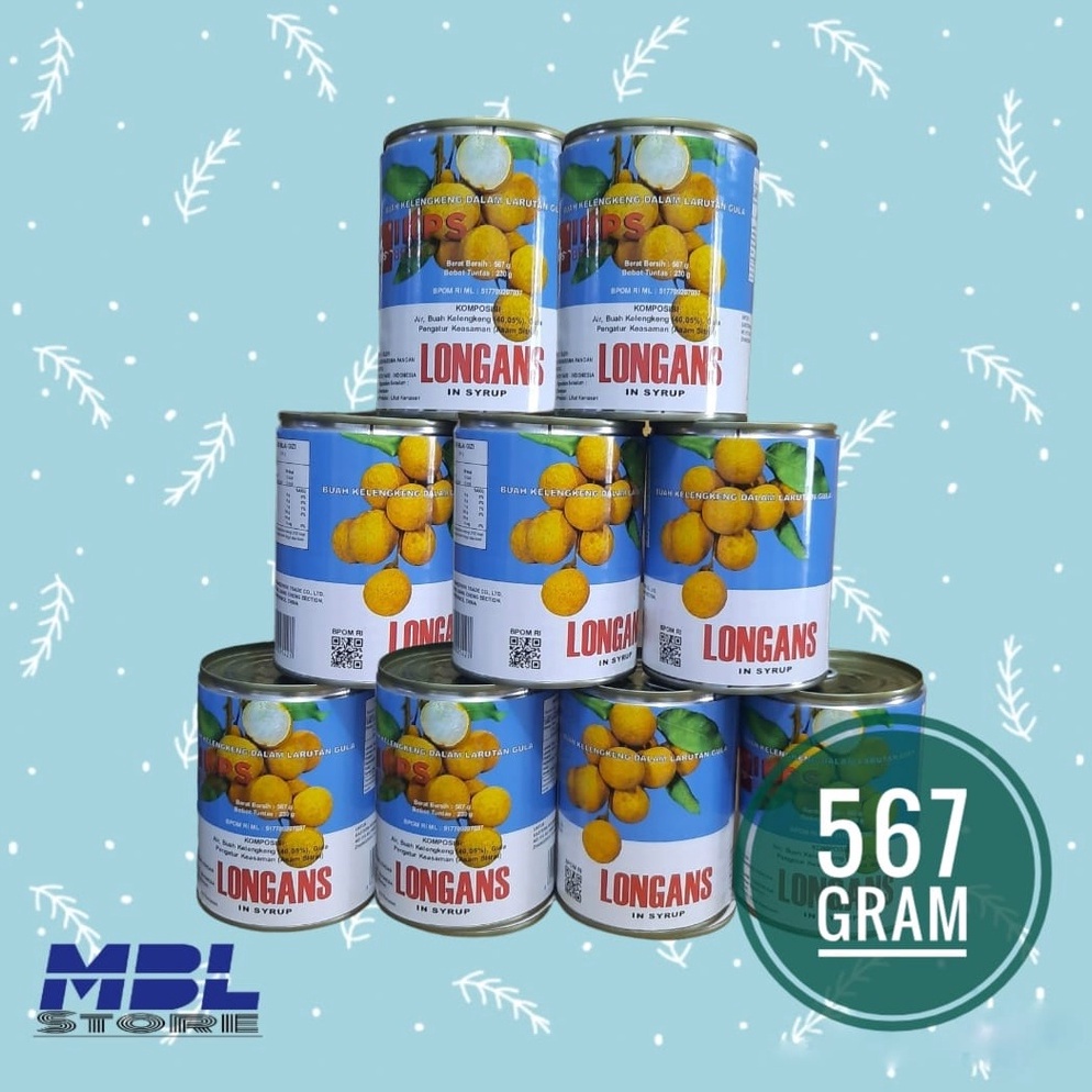 

QLC923 GROSIR Longans In Syrup IKPS Longan Kaleng 567 Gram