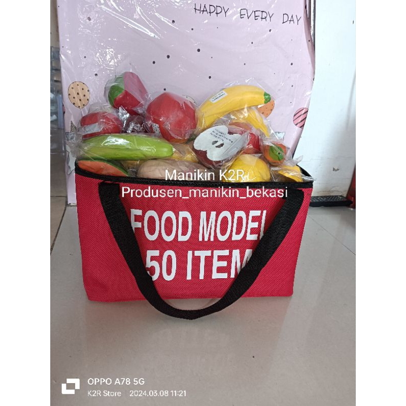 FOOD MODEL ISI 26ITEM - 50ITEM / REPLIKA MAKANAN 4 SEHAT 5 SEMPURNA/ALAT PERAGA MAKANAN