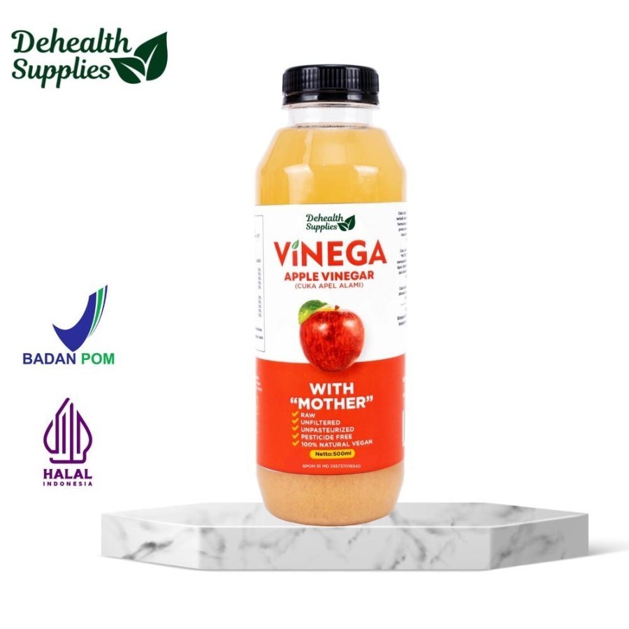

Cuka Apel Alami 500 ml Dehealth Supplies VINEGA Apple Cider Vinegar