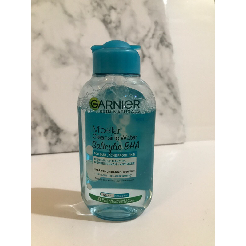 [preloved] Garnier Micellar Cleansing Water Salicylic BHA Blue Skin Care 125ml 100%ORI Pembersih Waj