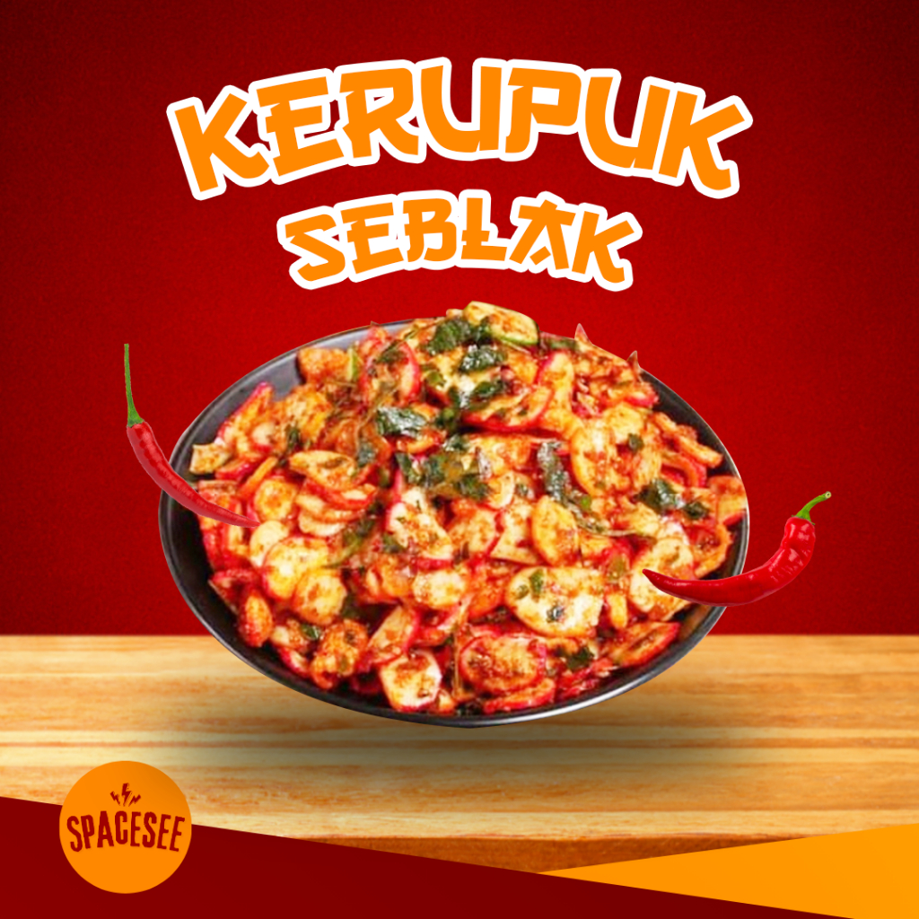 

Kerupuk Seblak atau Kerupuk Kemplang Pedas Gurih - 1KG