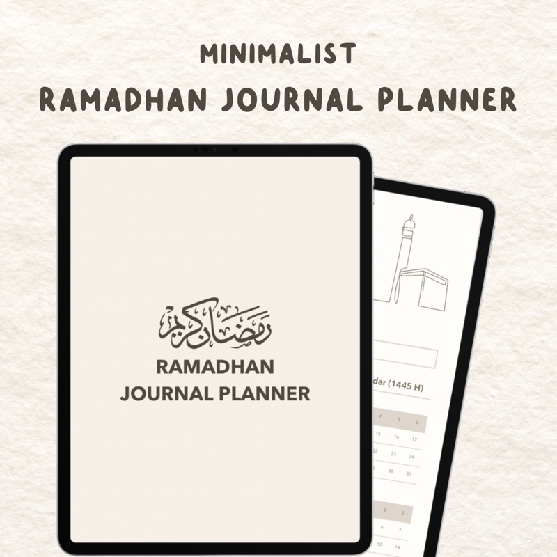 

Digital & Printable Minimalist Ramadhan Journal Planner - doodlinggu