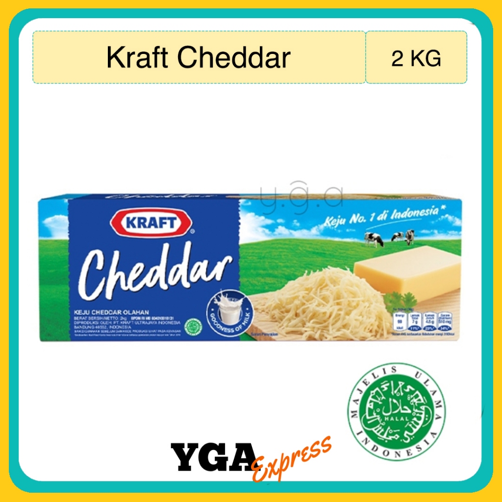 

Keju Kraft Cheddar 2KG