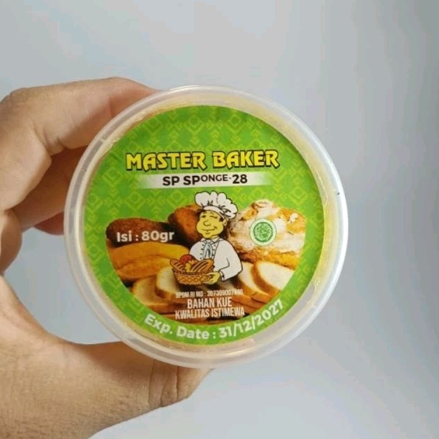 

SP Sponge 28 80gram Master Baker / pengelumsi emulsifier bahan kue pengembang bolu pelembut kue dan es cream